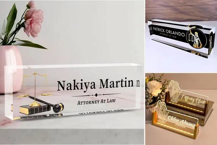 Detailed view of 10 Best Acrylic Lawyer Name Plates to Elevate Your Office Style