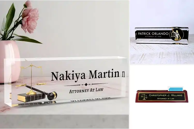 Detailed view of 10 Best Lawyer Desk Name Plates: Elevate Your Office Style