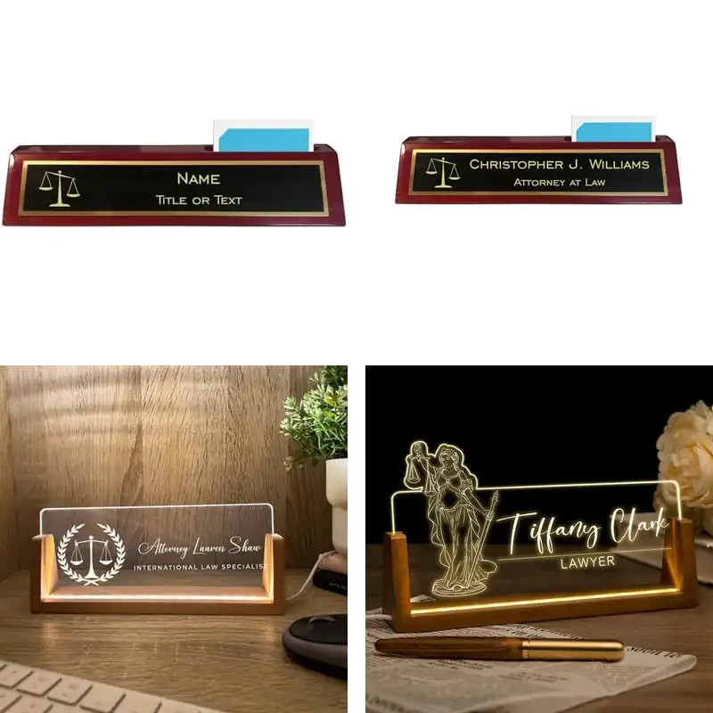 10 Best Lawyer Wooden Name Plates to Boost Your Desk Style