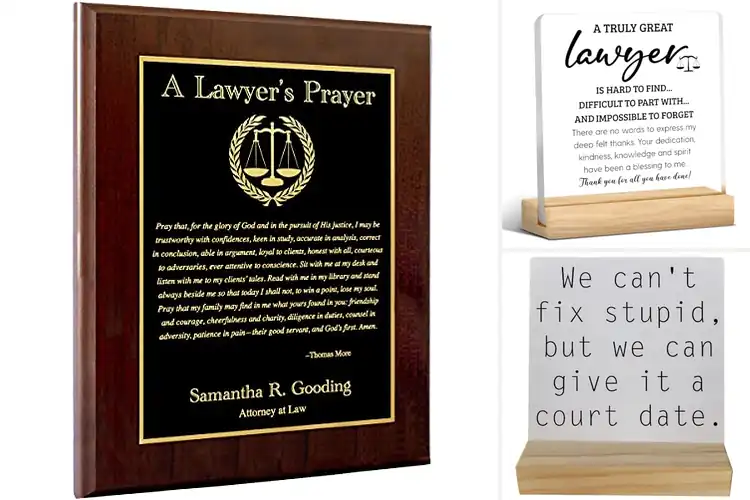 Detailed view of 10 Best Attorney Appreciation Plaques That Make Perfect Gifts