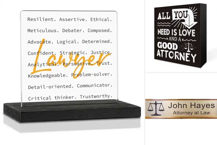 Detailed view of 10 Best Attorney Desk Signs That Elevate Your Office Style