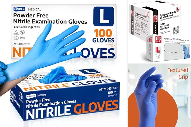 Detailed view of 10 Best Latex Free Nitrile Exam Gloves for Comfort & Safety