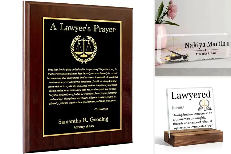 Detailed view of 10 Best Lawyer Gift Plaques That Make Perfect Office Decor