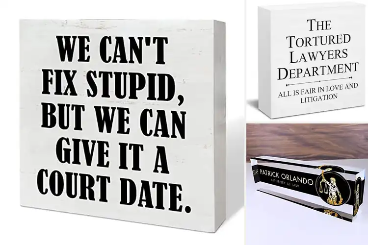 Detailed view of 10 Best Lawyers Desk Signs to Elevate Your Workspace