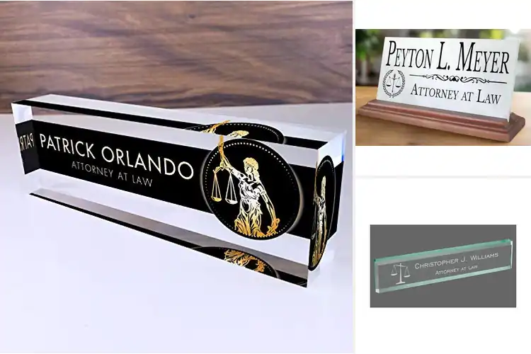Detailed view of 10 Best Lawyers Personalized Plaques: Elevate Office Pride