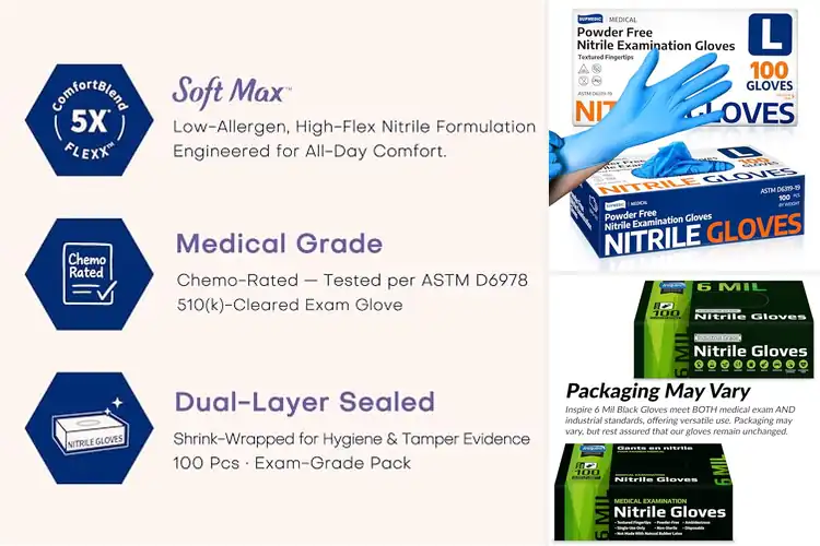 Detailed view of 10 Best Medical-Grade Nitrile Gloves for Ultimate Protection