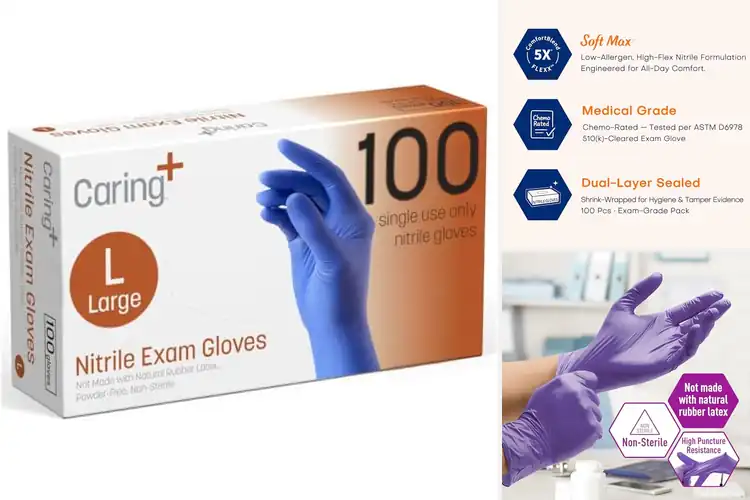 Detailed view of 10 Best Nitrile Medical Exam Gloves for Ultimate Protection