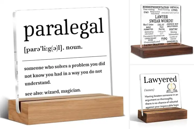 Detailed view of 10 Best Paralegals Desk Signs to Elevate Your Office Style