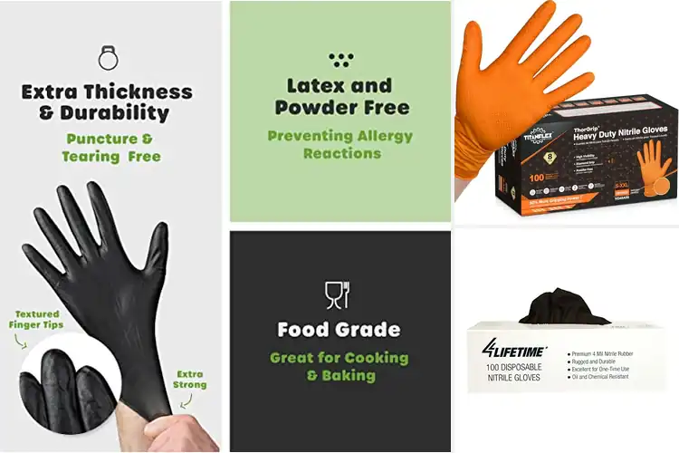 Detailed view of 10 Best Textured Fingertips Nitrile Gloves for Ultimate Grip