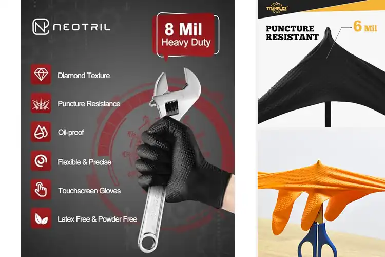 Detailed view of 10 Best Textured Nitrile Gloves for Ultimate Grip & Protection