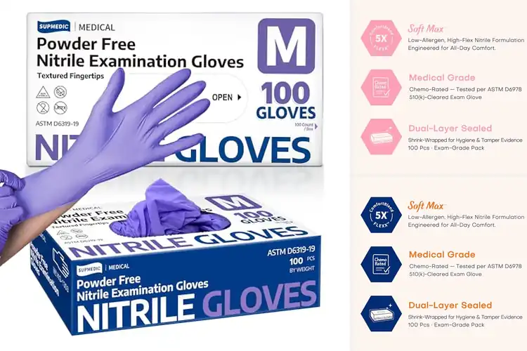 Detailed view of 10 Best 3.5 Mil Nitrile Gloves: Protection & Comfort