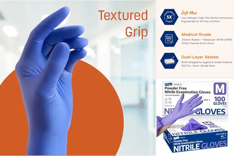 Detailed view of 10 Best Disposable Medical Gloves: Safety First