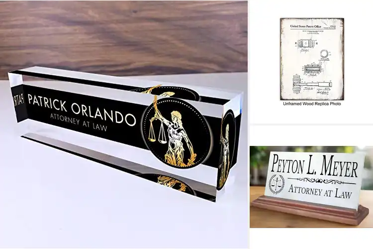 Detailed view of 10 Best Lawyer Office Plaques: Elevate Prestige
