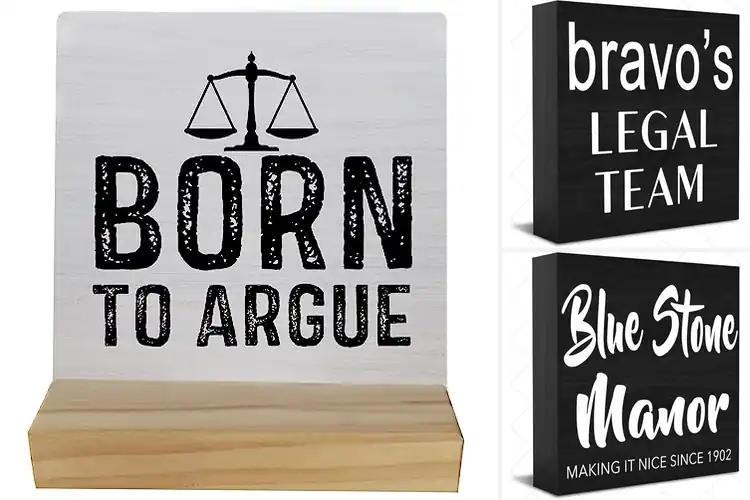 Detailed view of 10 Best Legal Quote Plaques Inspire Office