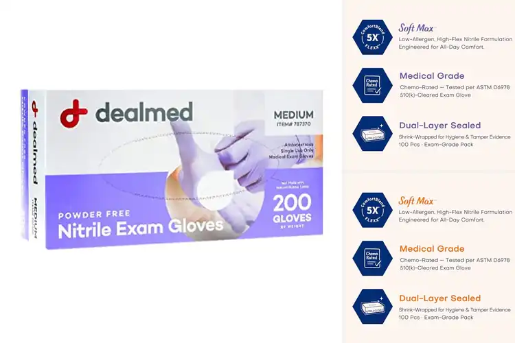 Detailed view of 10 Best Medical-Grade Exam Gloves: Safe & Comfortable