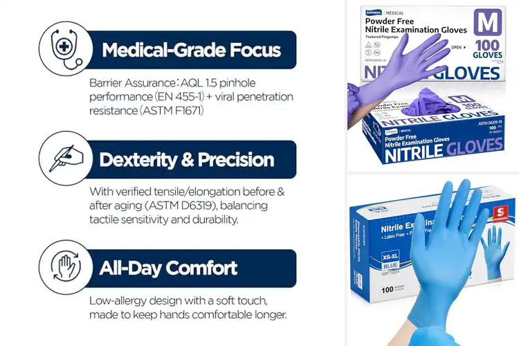 Detailed view of 10 Best Pet Care Nitrile Gloves: Simplify Your Pet Care