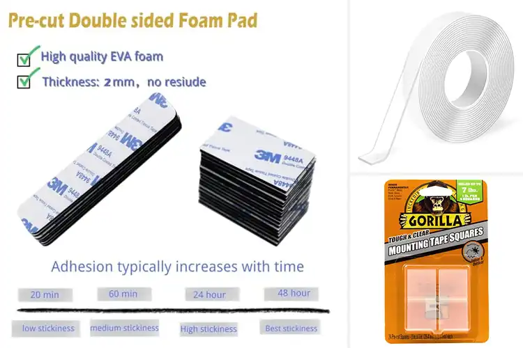 Detailed view of 10 Best Double-Sided Adhesive Strips for Effortless Home DIY