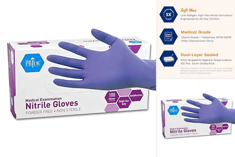 Detailed view of 10 Best Exam Nitrile Gloves: Top Picks for Protection & Comfort