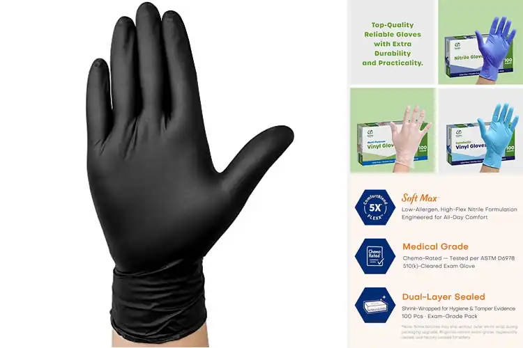 Detailed view of 10 Best Kitchen Nitrile Gloves: Cook with Ease & Comfort