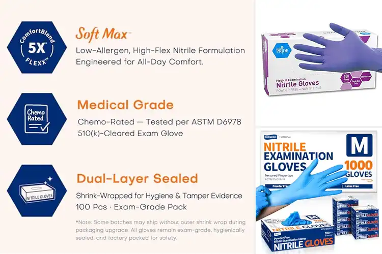 Detailed view of 10 Best Medical Exam Nitrile Gloves for Top Protection