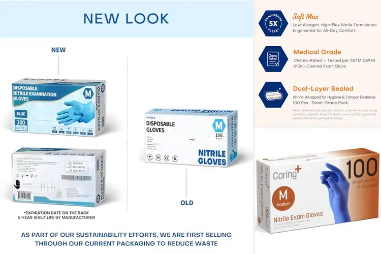 Detailed view of 10 Best Powder-Free Medical Gloves: Comfortable Fit & Grip