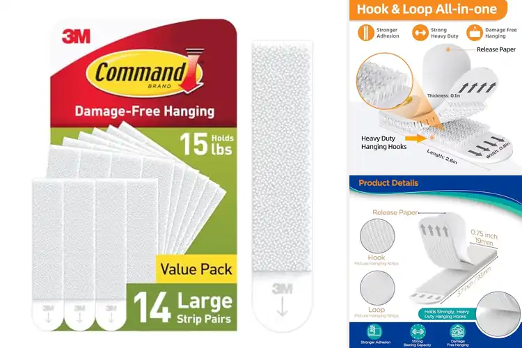 Detailed view of 10 Best Wall Decor Hanging Strips: Damage-Free