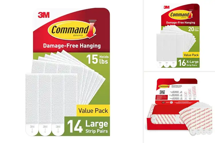 Detailed view of Best No Damage Adhesive Strips