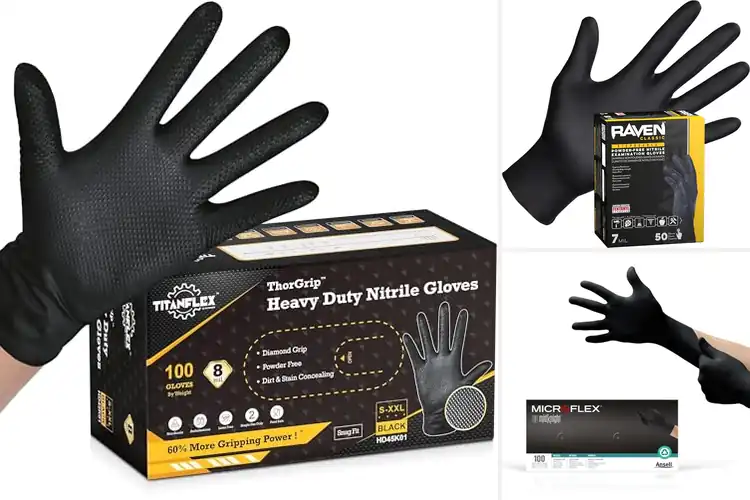 Detailed view of Best Law Enforcement Gloves Nitrile