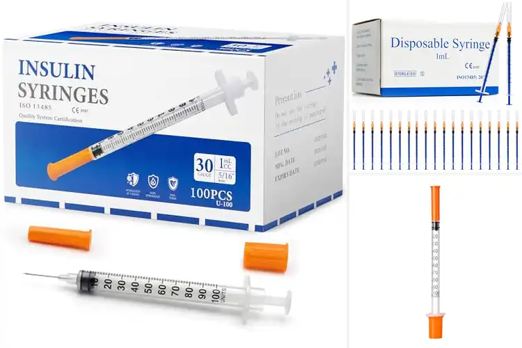 Detailed view of Best 100Count Syringes Box