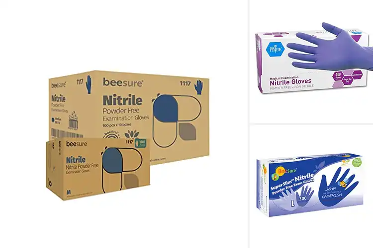 Detailed view of Best BeadedCuff Nitrile Gloves