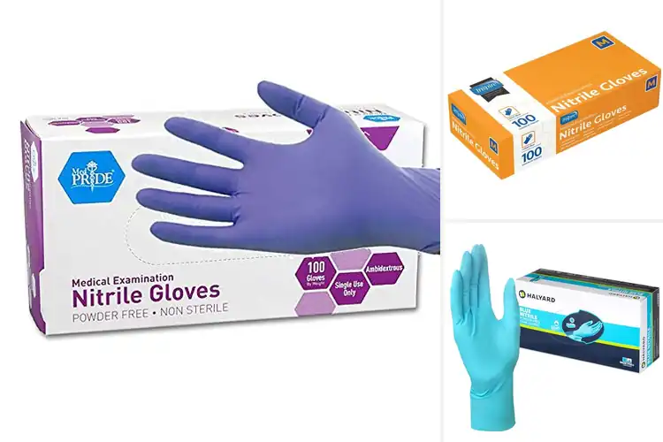 Detailed view of Best IrisBlue Nitrile Gloves