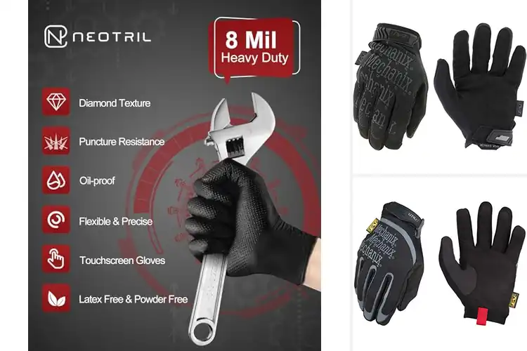 Detailed view of Best Mechanics Gloves