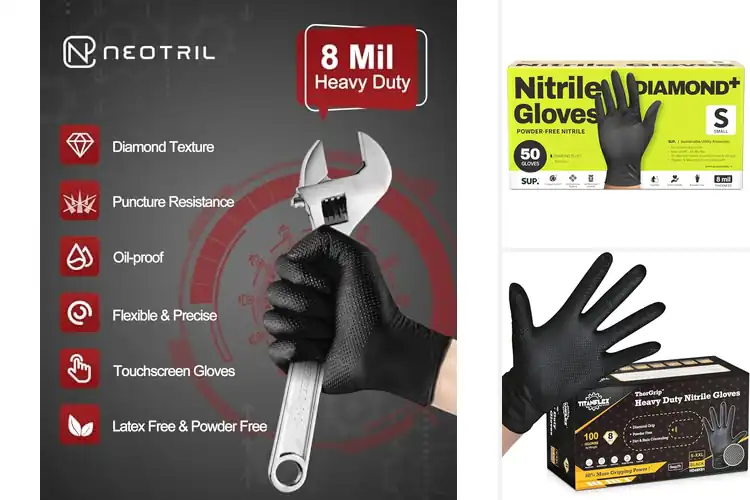 Detailed view of Best Textured Nitrile Grip Gloves