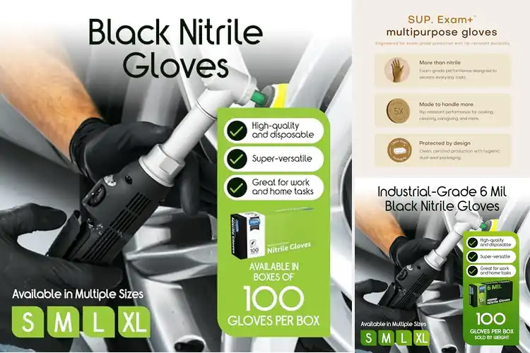 Detailed view of Best Thickened Nitrile Disposable Gloves