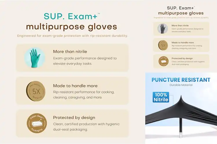 Detailed view of Best 100ct Nitrile Gloves
