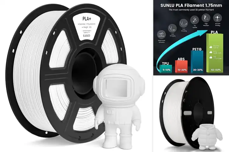 Detailed view of Best White 3D Printer Filaments for Smooth, Clean Prints